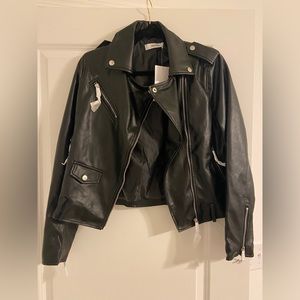 Black leather jacket